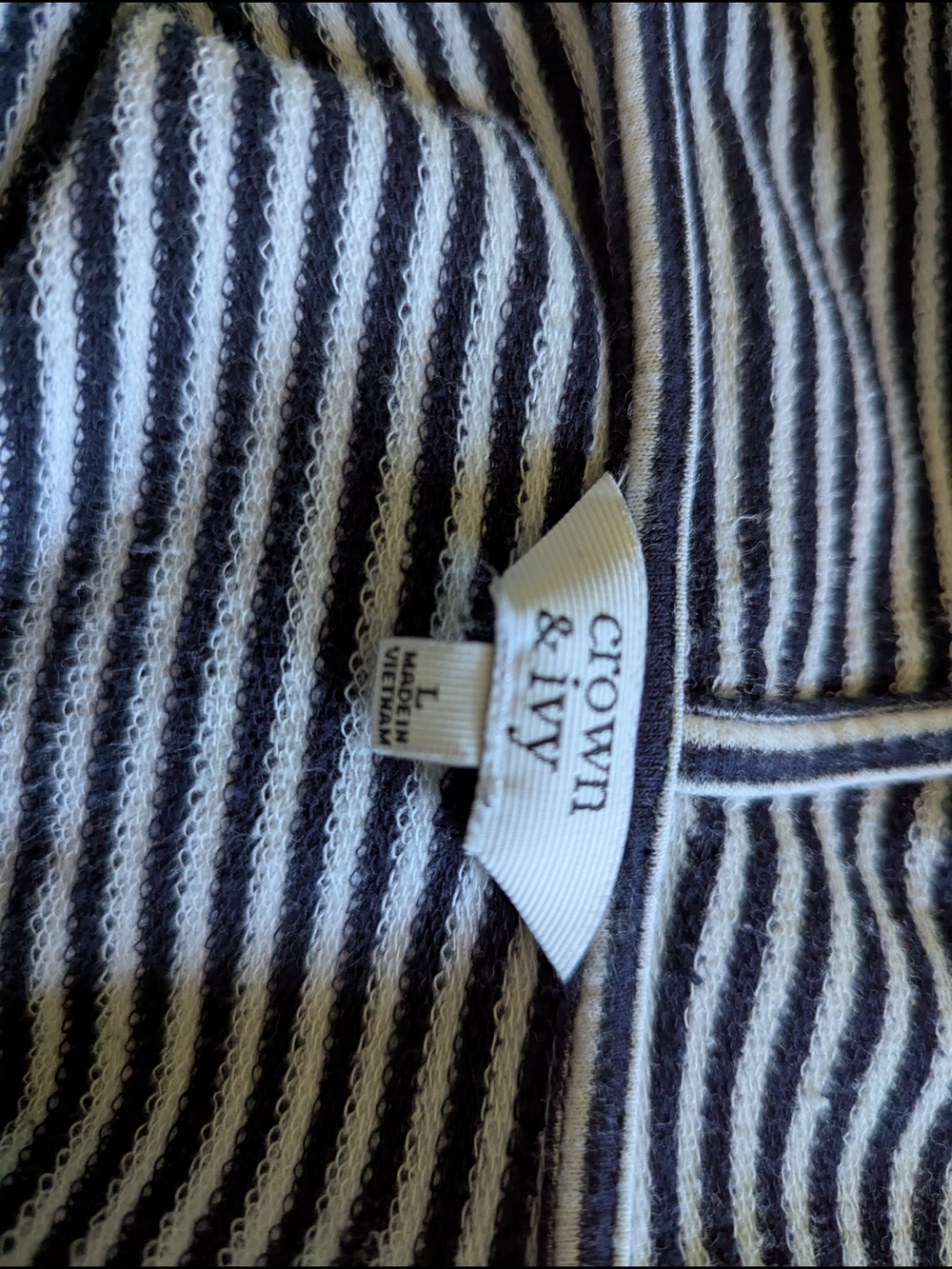 Ruby Rd. Black & White Top & Crown & Ivy Striped Hooded Long-Sleeve Top - Picture 4 of 5
